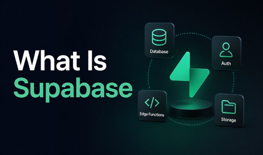Supabase Pricing Explained with database, authentication, storage, and backend services illustration