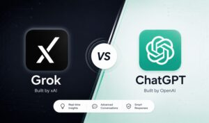 Grok vs ChatGPT comparison showing two AI assistants and their capabilities, features, performance, and real-world use cases.