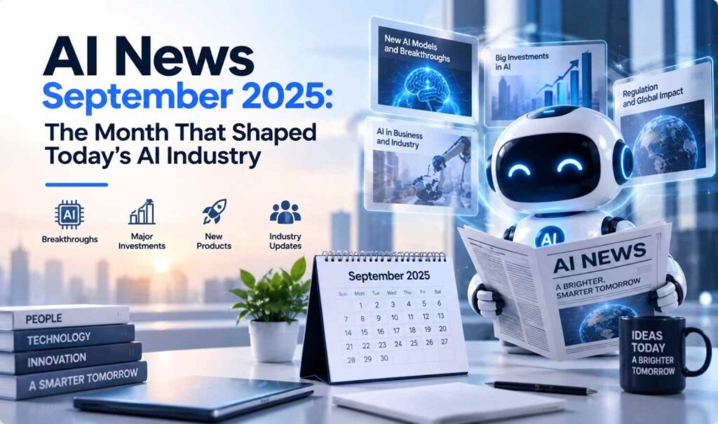 AI News September 2025 covering major AI breakthroughs, investments, new products, business developments, and industry updates.