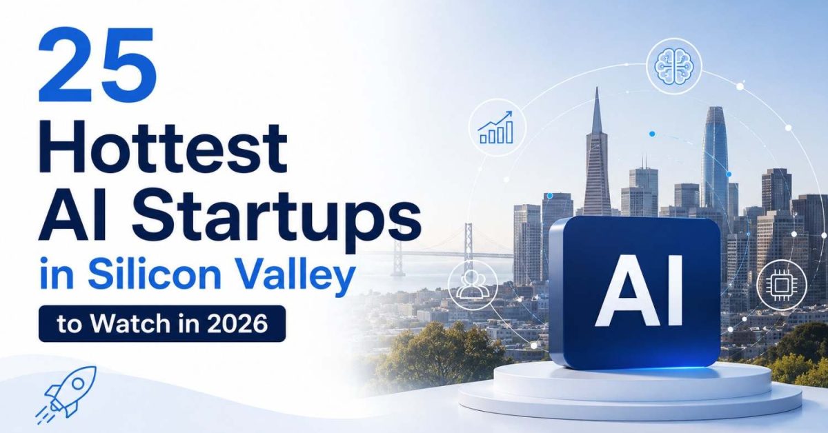 Hottest AI Startups in Silicon Valley to watch in 2026, featuring AI innovation, emerging startups, and technology growth.