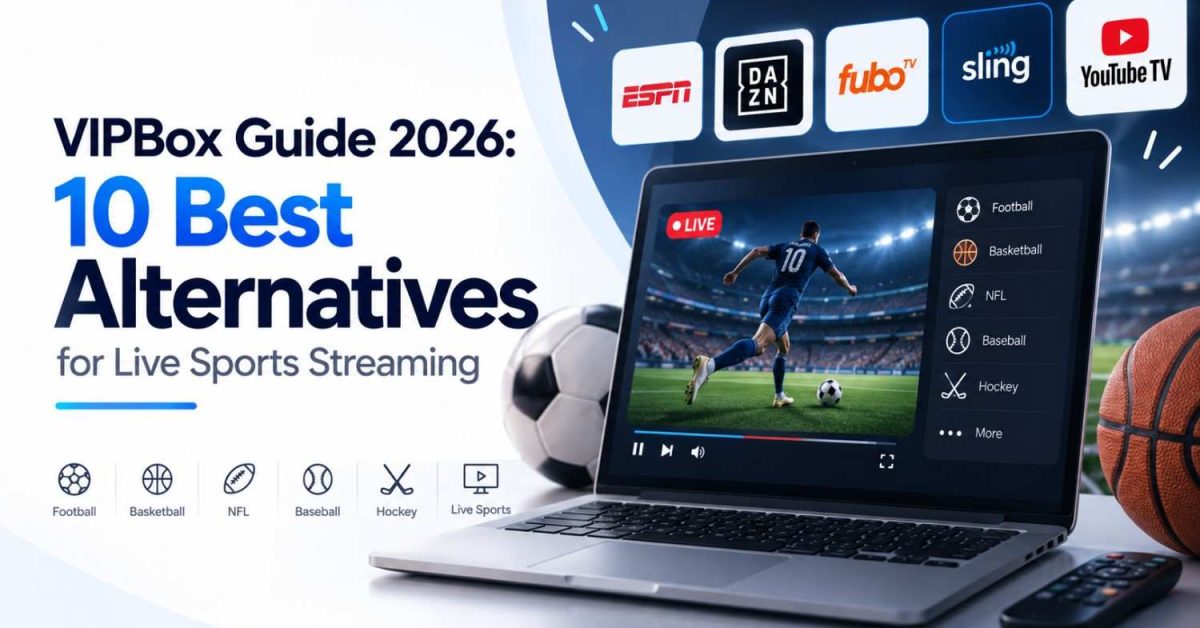 VIPBox alternatives for live sports streaming in 2026, featuring football, basketball, NFL, baseball, and hockey streaming options.