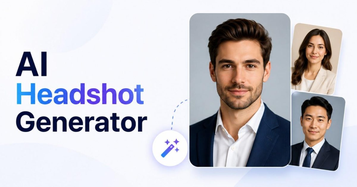 AI Headshot Generator creating professional business headshots from photos using artificial intelligence