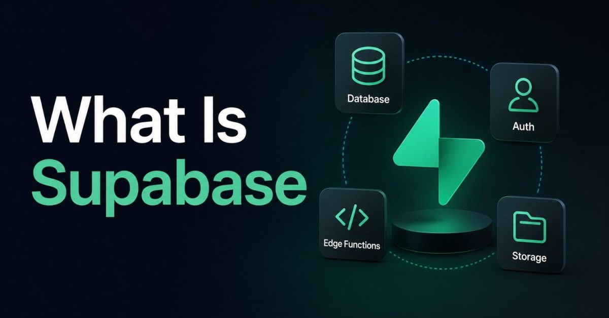 Supabase Pricing Explained with database, authentication, storage, and backend services illustration