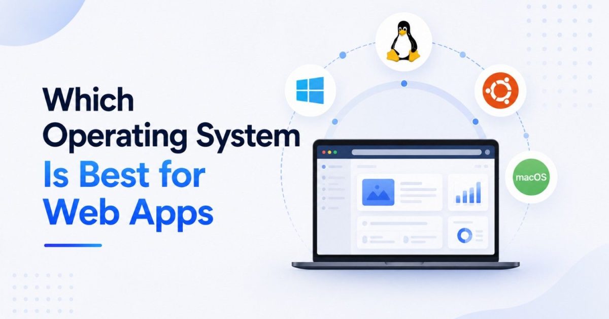 Comparison of operating systems for web app development including Linux, Windows, Ubuntu, and macOS