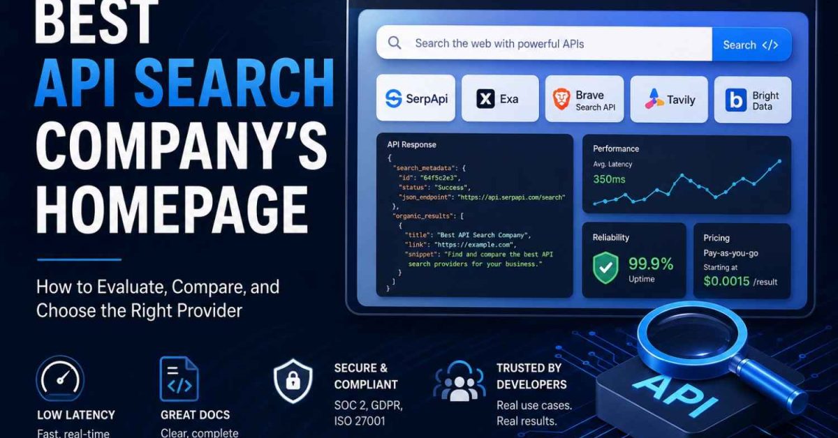 Best API Search Company's Homepage